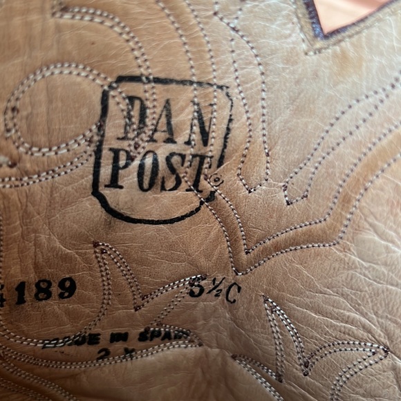 Vintage Dan Post Women’s Cowgirl Boots size 5-1/2 C handmade in SPAIN - Picture 5 of 16